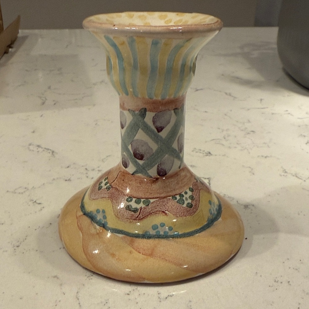 MacKenzie-Childs Candle Holder Keukenhof pattern